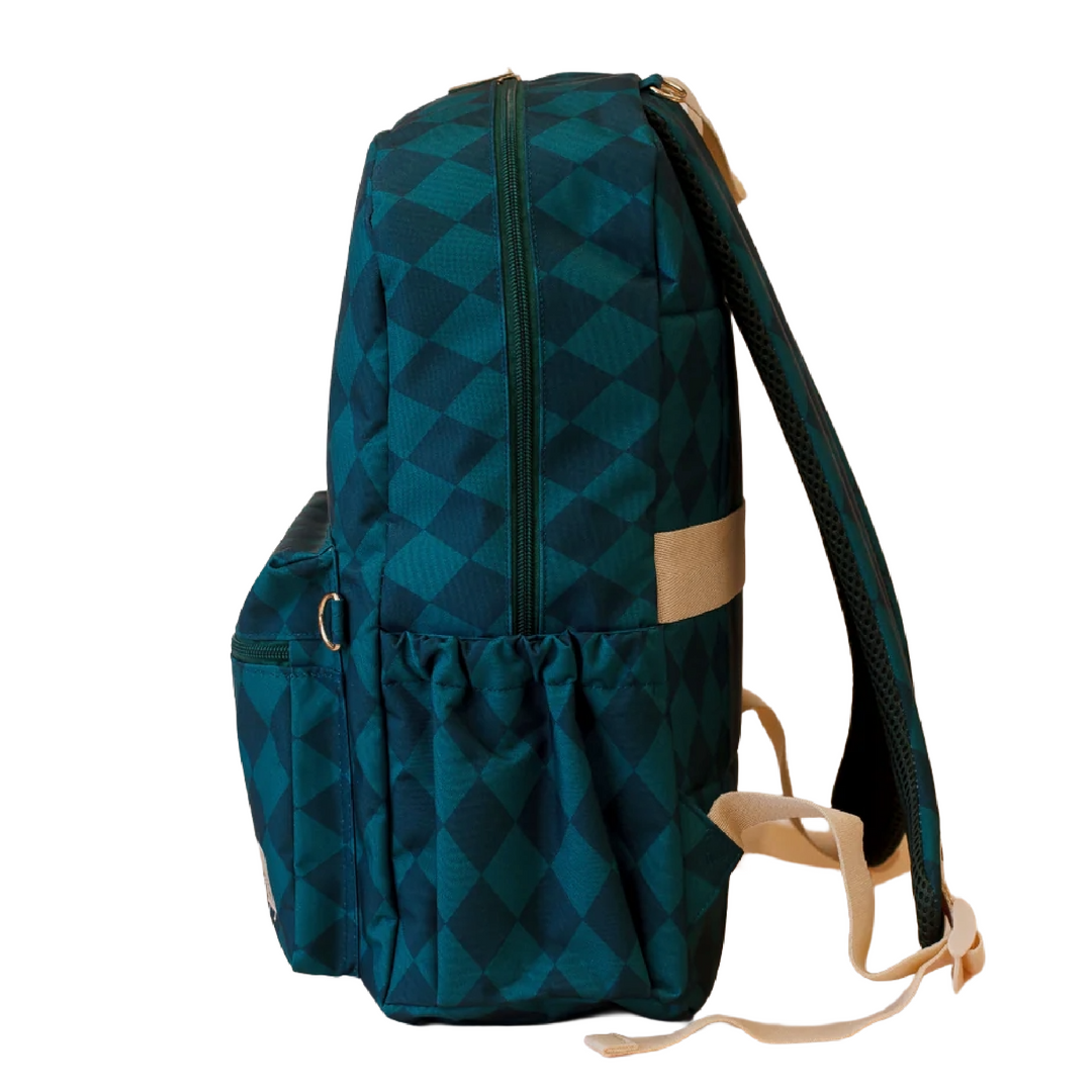 Fox & Fallow Large Insulated Lunch Bag + Backpack Bundle - Forest Diamonds