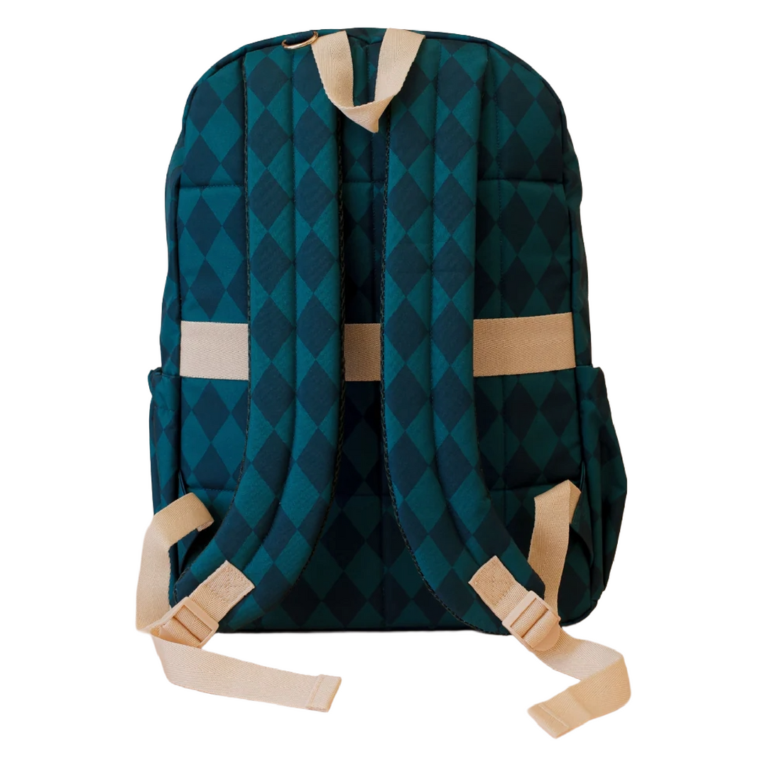 Fox & Fallow Large Insulated Lunch Bag + Backpack Bundle - Forest Diamonds