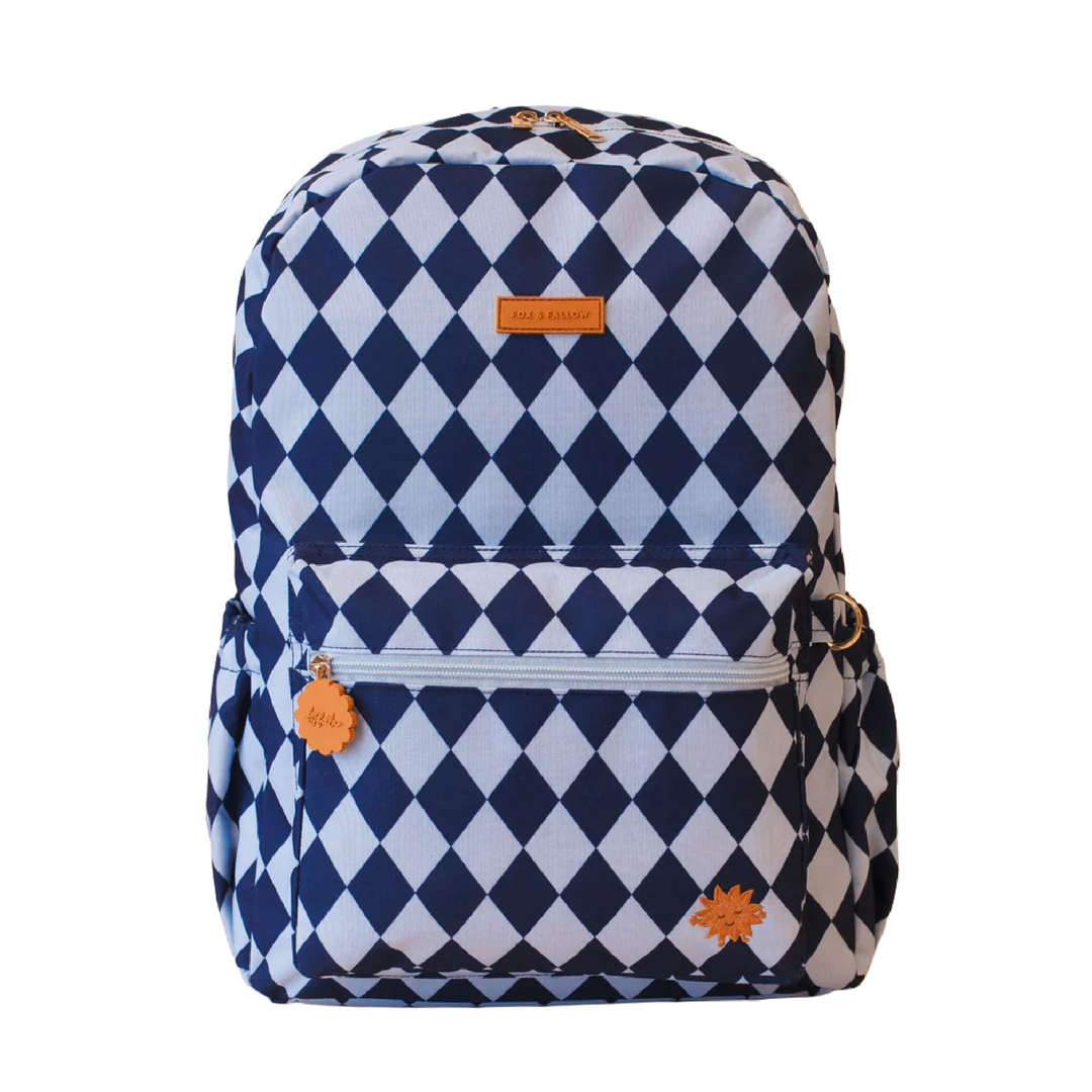 Fox & Fallow Backpack - Navy Diamonds