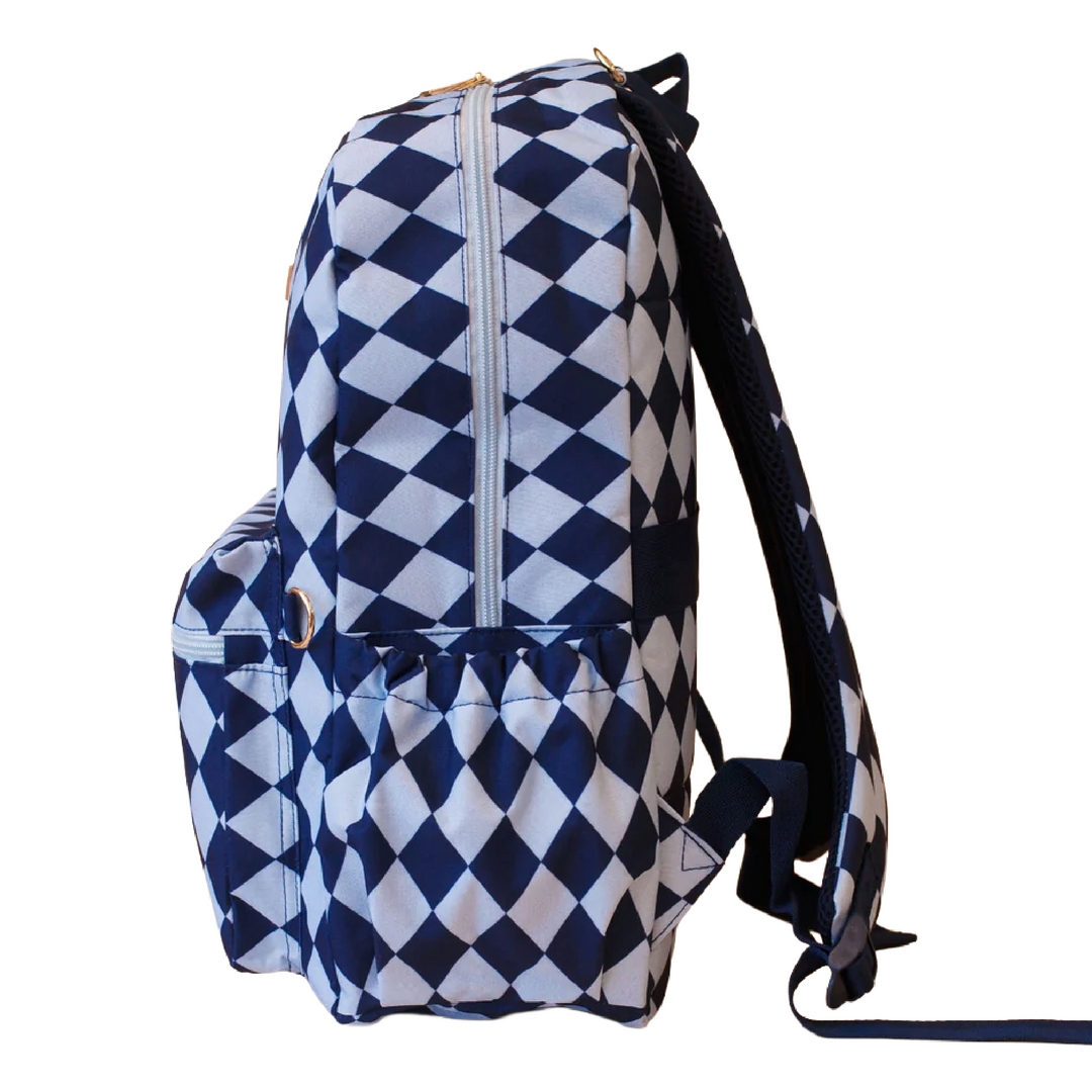 Fox & Fallow Backpack - Navy Diamonds
