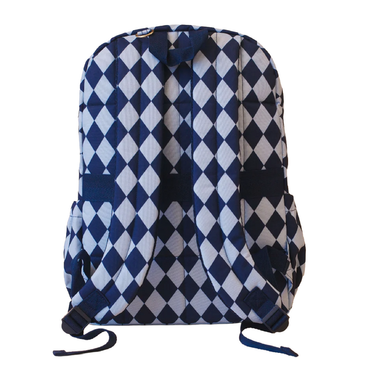 Fox & Fallow Large Insulated Lunch Bag + Backpack Bundle - Navy Diamonds