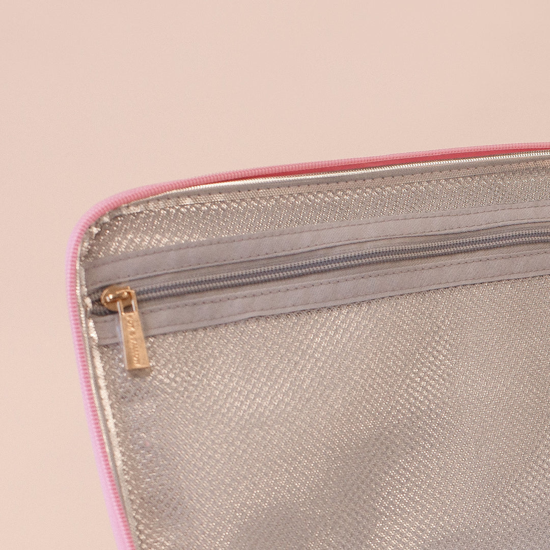 Fox & Fallow Large Insulated Lunch Bag - Burgundy Stripe