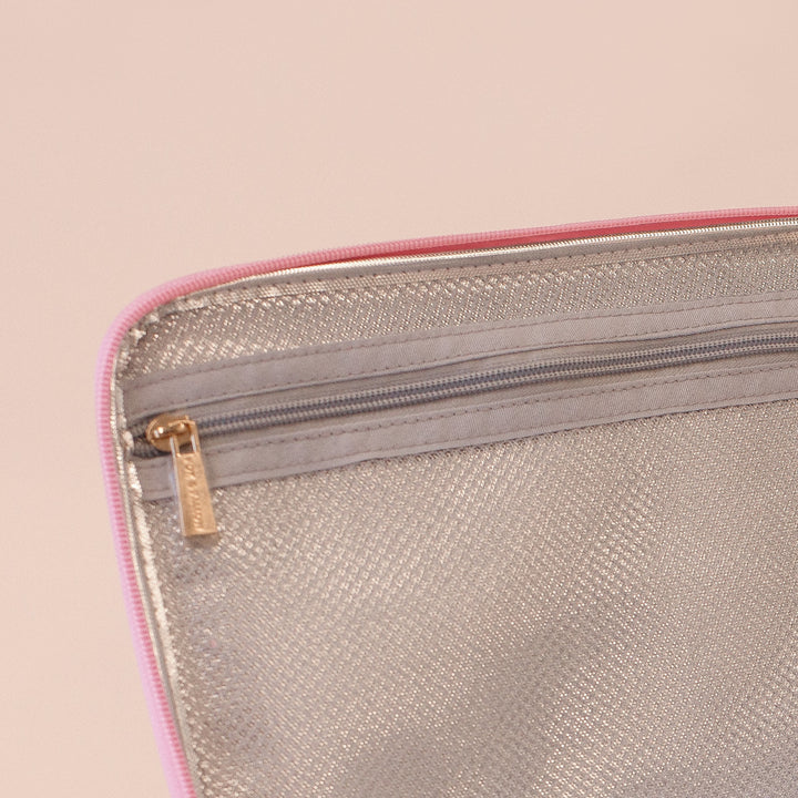 Fox & Fallow Large Insulated Lunch Bag - Burgundy Stripe