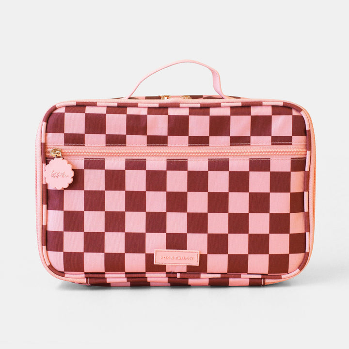 Fox & Fallow Large Insulated Lunch Bag - Cherry Check