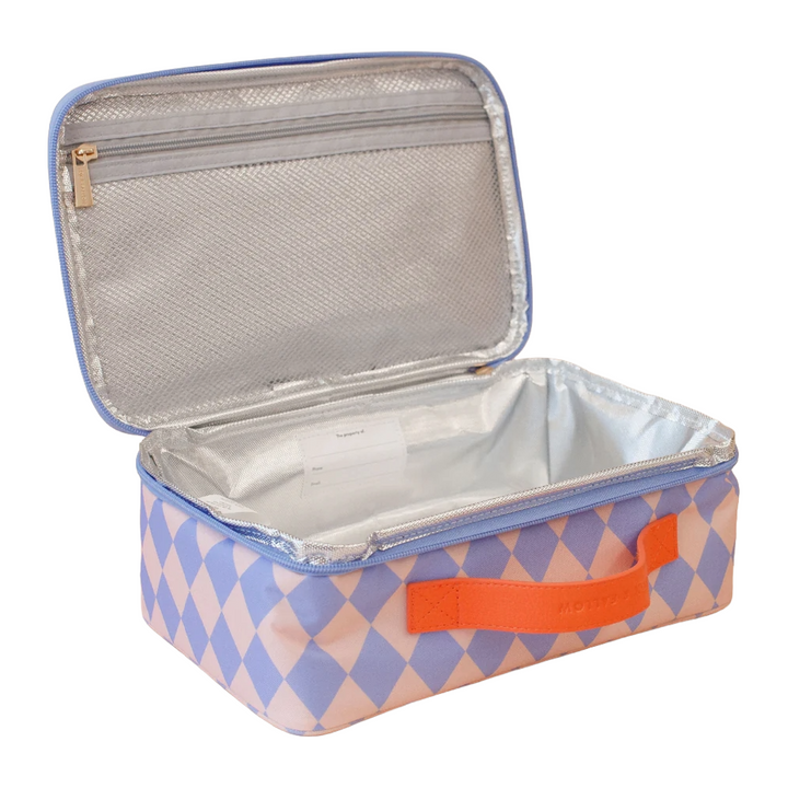 Fox & Fallow Insulated Lunch Bag - LARGE - Blue Diamonds