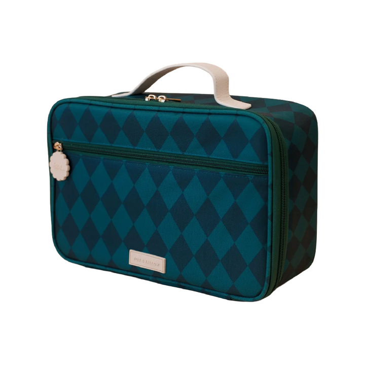 Fox & Fallow Large Insulated Lunch Bag + Backpack Bundle - Forest Diamonds