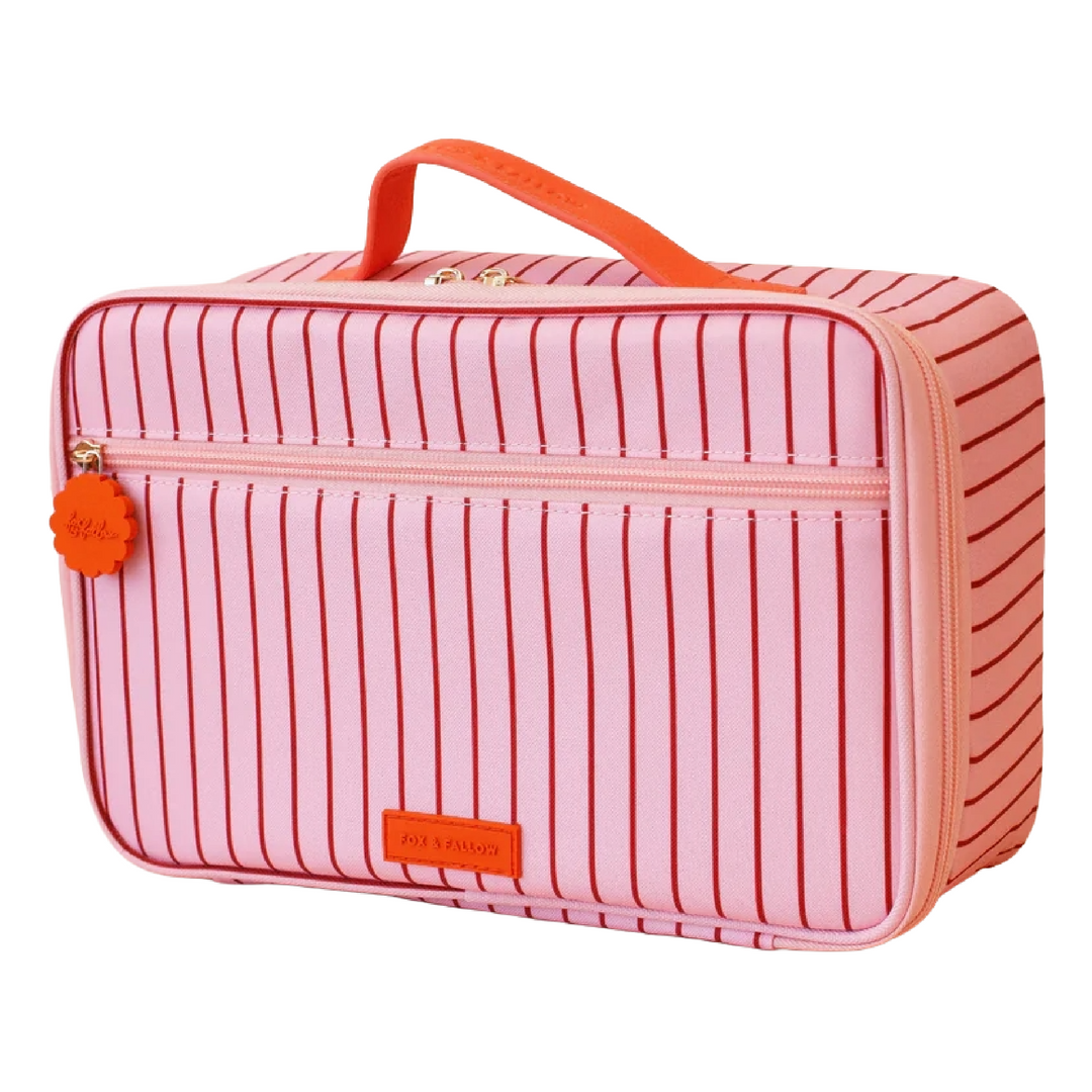 Fox & Fallow Insulated Lunch Bag - LARGE - Strawberry Stripe