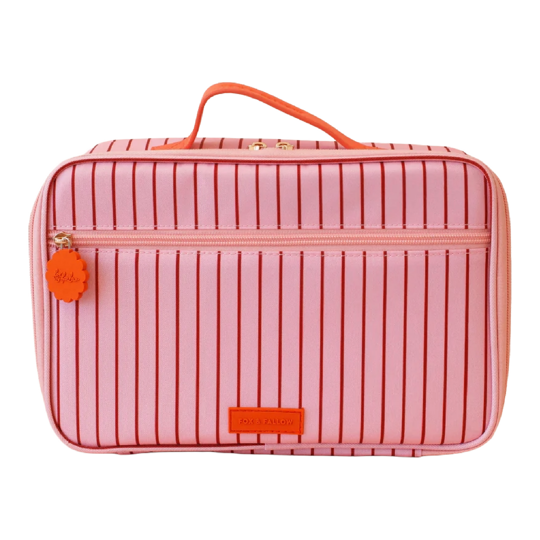 Fox & Fallow Insulated Lunch Bag - LARGE - Strawberry Stripe