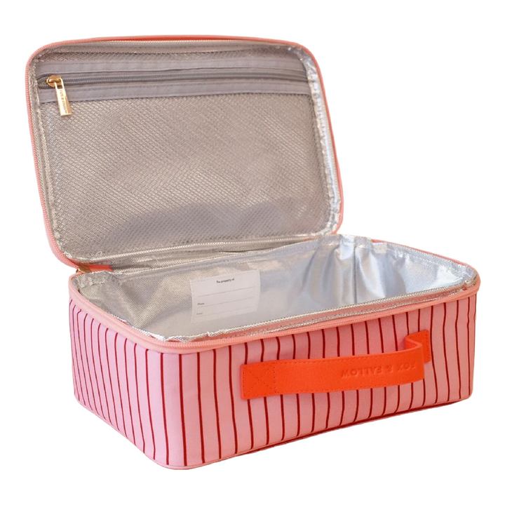 Fox & Fallow Large Insulated Lunch Bag + Backpack Bundle - Strawberry Stripe
