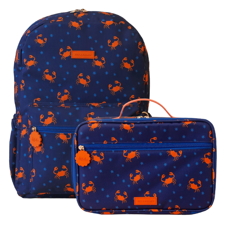 Fox & Fallow Large Insulated Lunch Bag + Backpack Bundle - King Crabs