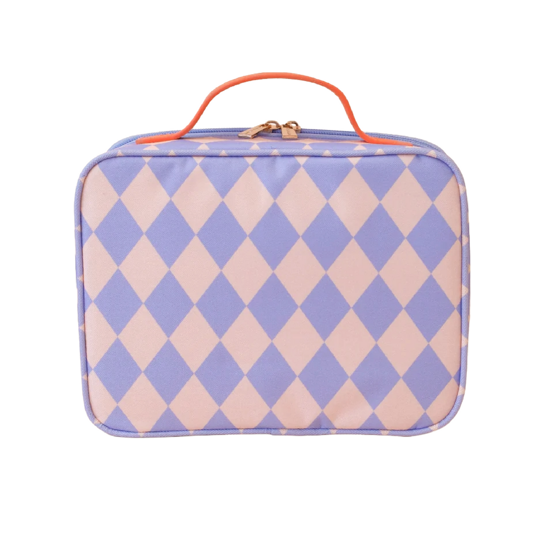 Fox & Fallow Insulated Lunch Bag - MINI - Blue Diamonds