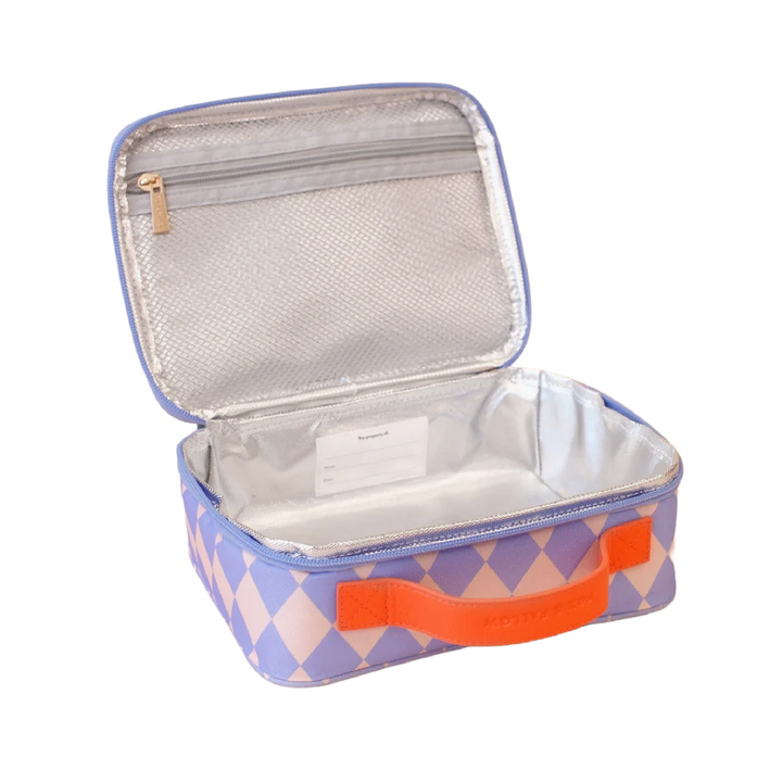 Fox & Fallow Insulated Lunch Bag - MINI - Blue Diamonds