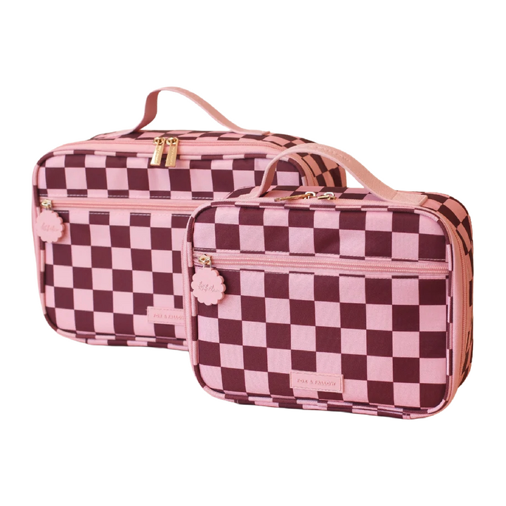 Fox & Fallow Insulated Lunch Bag - MINI - Cherry Check