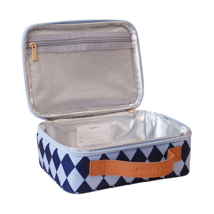Fox & Fallow Insulated Lunch Bag - MINI - Navy Diamonds