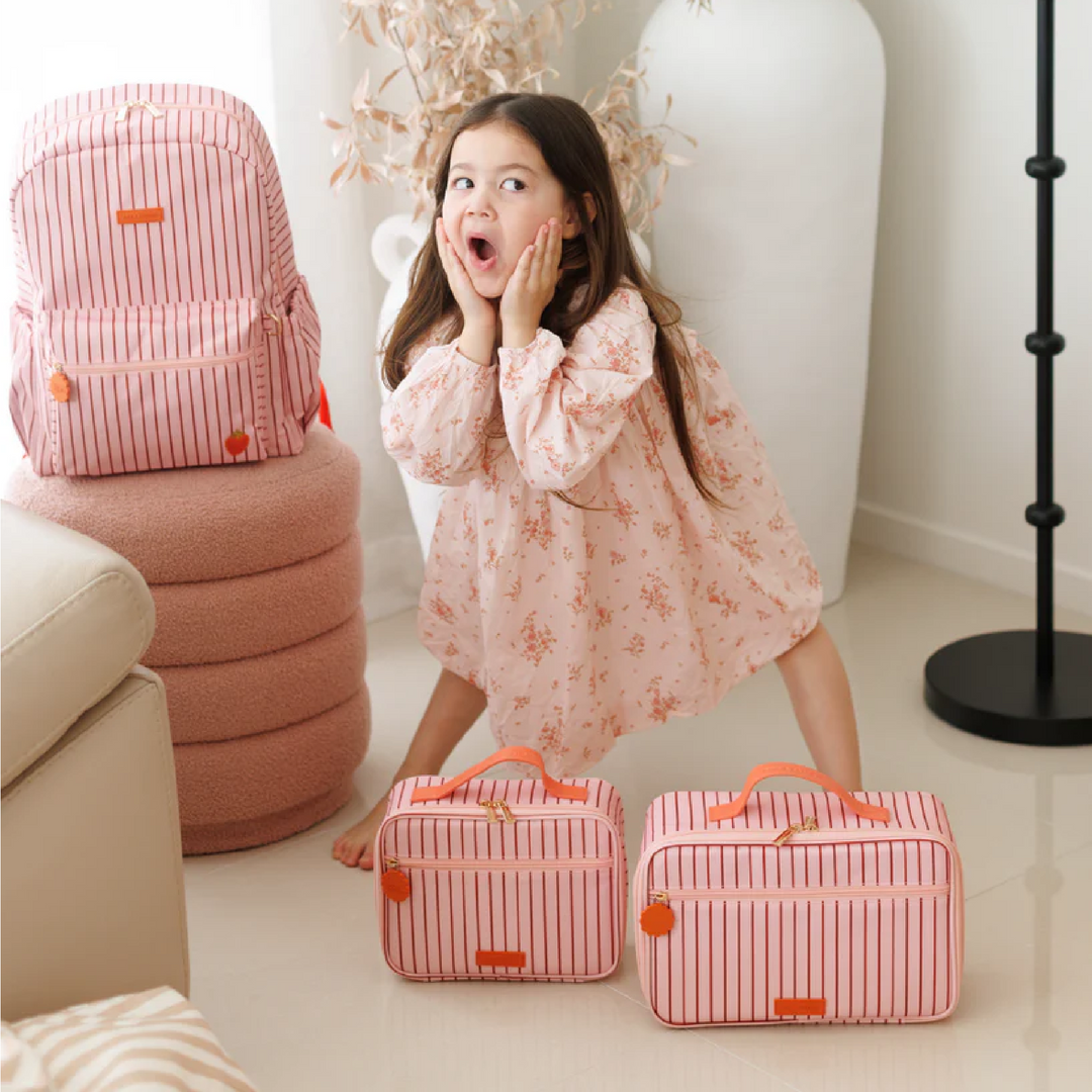 Fox & Fallow Insulated Lunch Bag - MINI - Strawberry Stripe