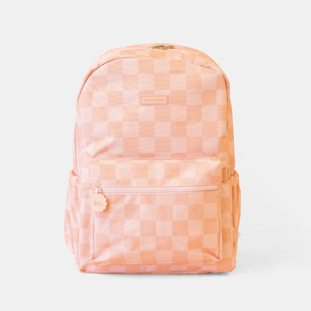 Fox & Fallow Backpack - Peach Check