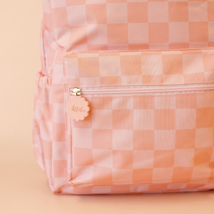 Fox & Fallow Backpack - Peach Check