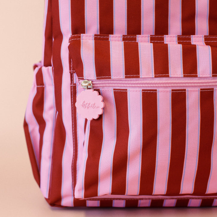Fox & Fallow Backpack - Burgundy Stripe