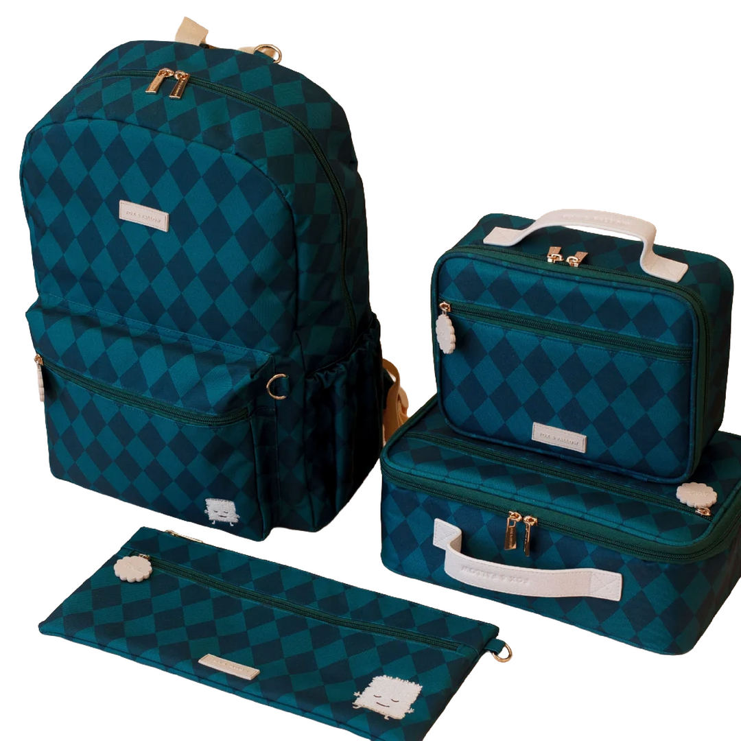 Fox & Fallow Insulated Lunch Bag - LARGE - Forest Diamonds