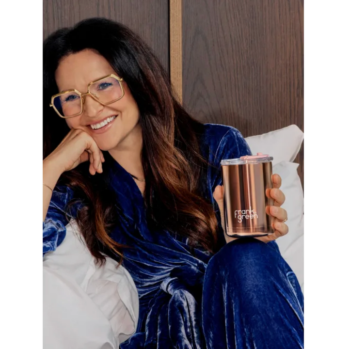 Frank Green Coffee Cup With Hinged Screw Lid - Rose Gold