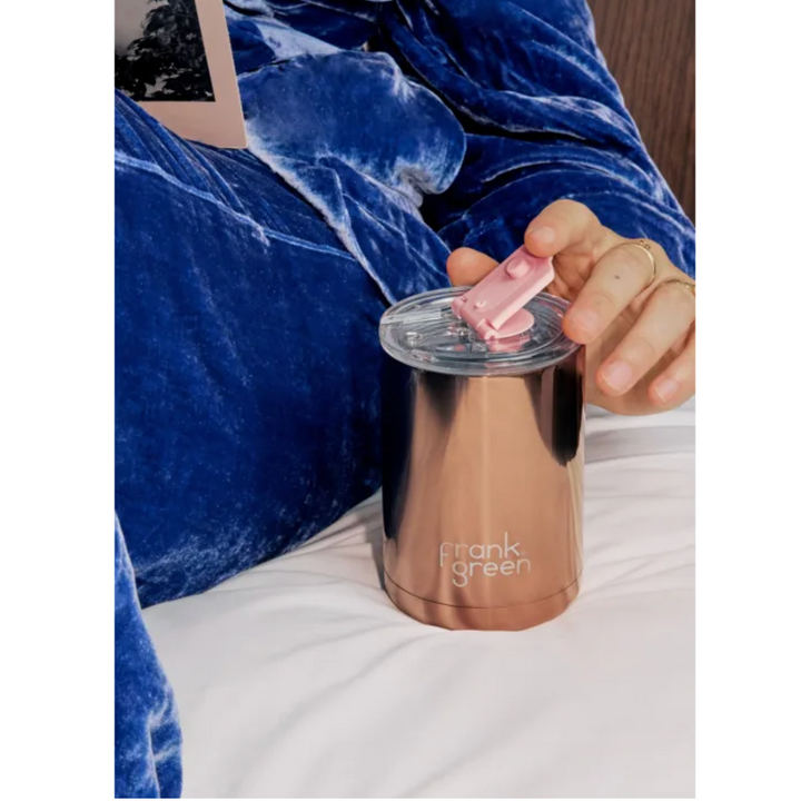 Frank Green Coffee Cup With Hinged Screw Lid - Rose Gold