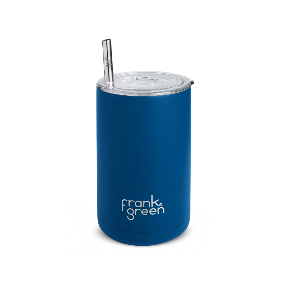 Frank Green Iced Coffee Cup with Straw - Deep Ocean