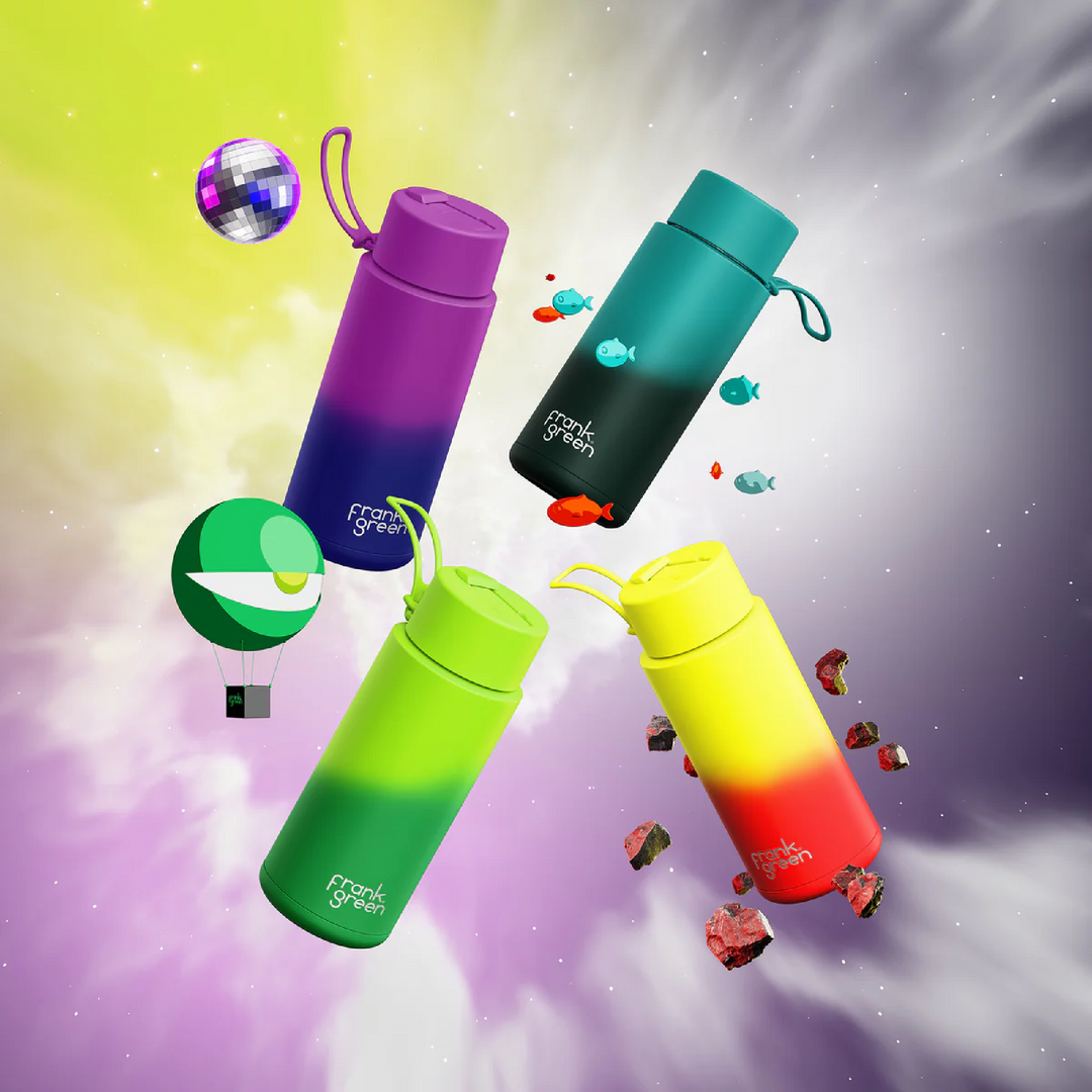 PRE-ORDER - Frank Green Insulated Drink Bottle - 1L- Colour Change - Volt