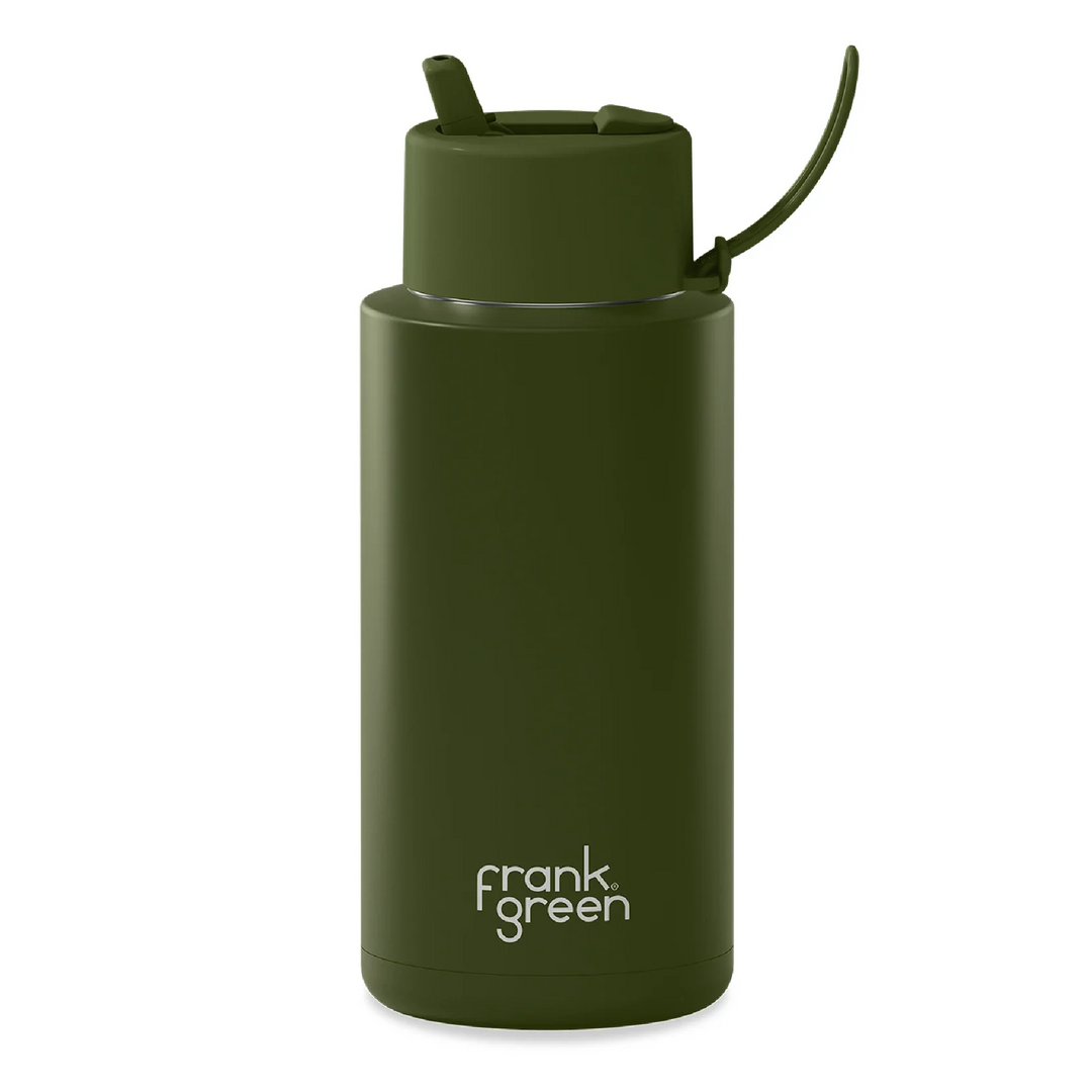 Frank Green Insulated Drink Bottle 1L - Khaki