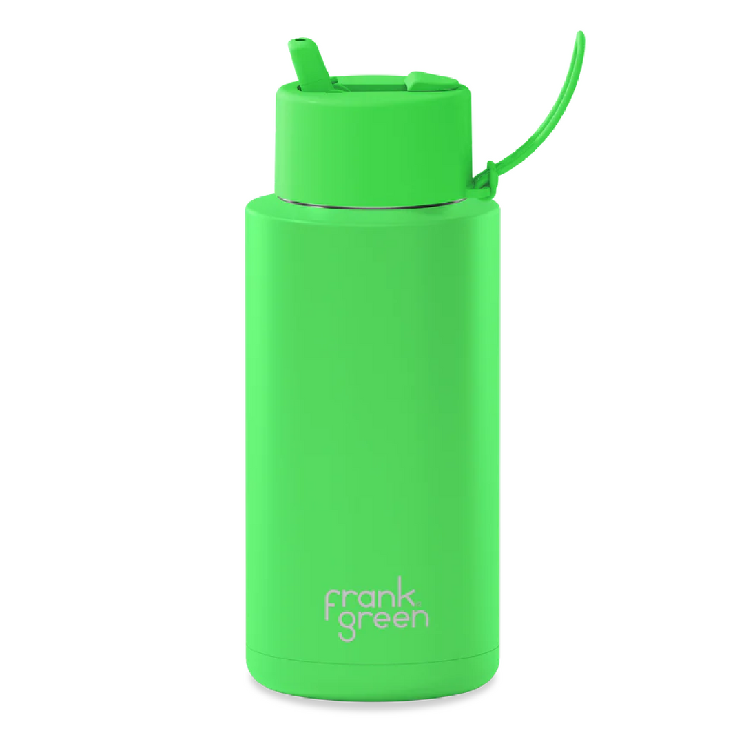 Frank Green Insulated Drink Bottle 1L - Neon Green