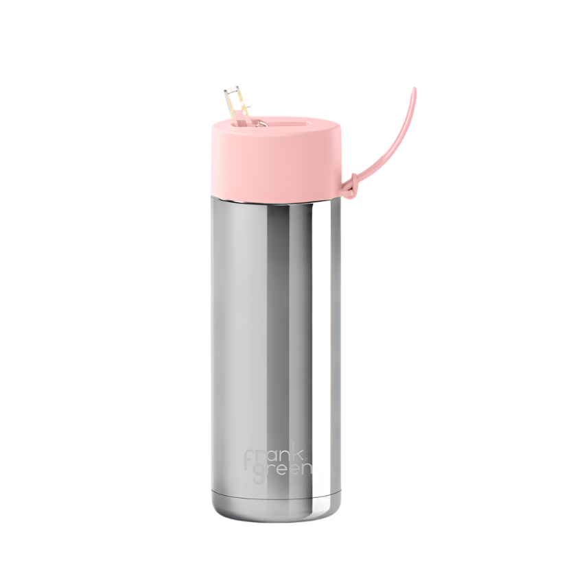 Frank Green Limited Edition Chrome Silver Drink Bottle 595ml - Blushed