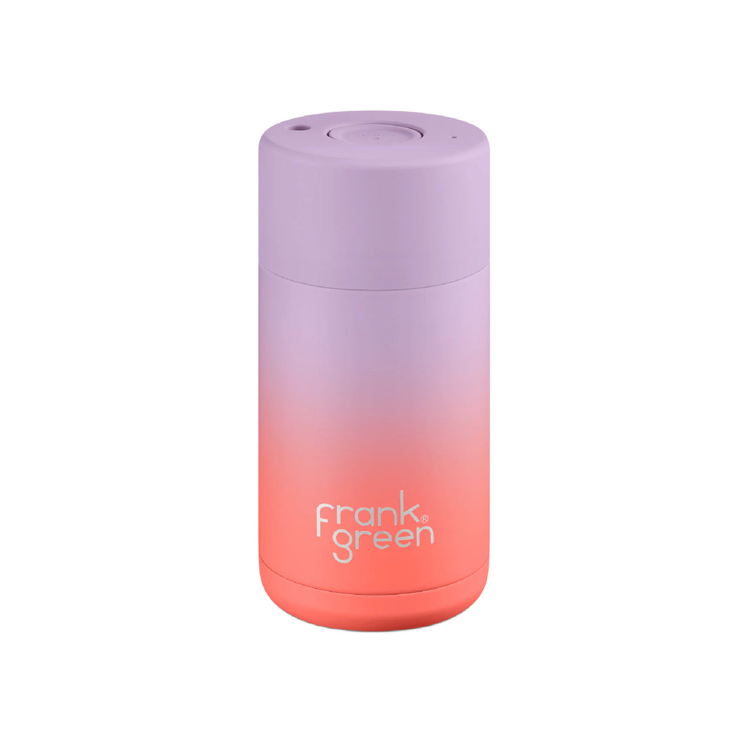 Frank Green Reusable Insulated Cup Gradient - Lilac Haze & Living Coral