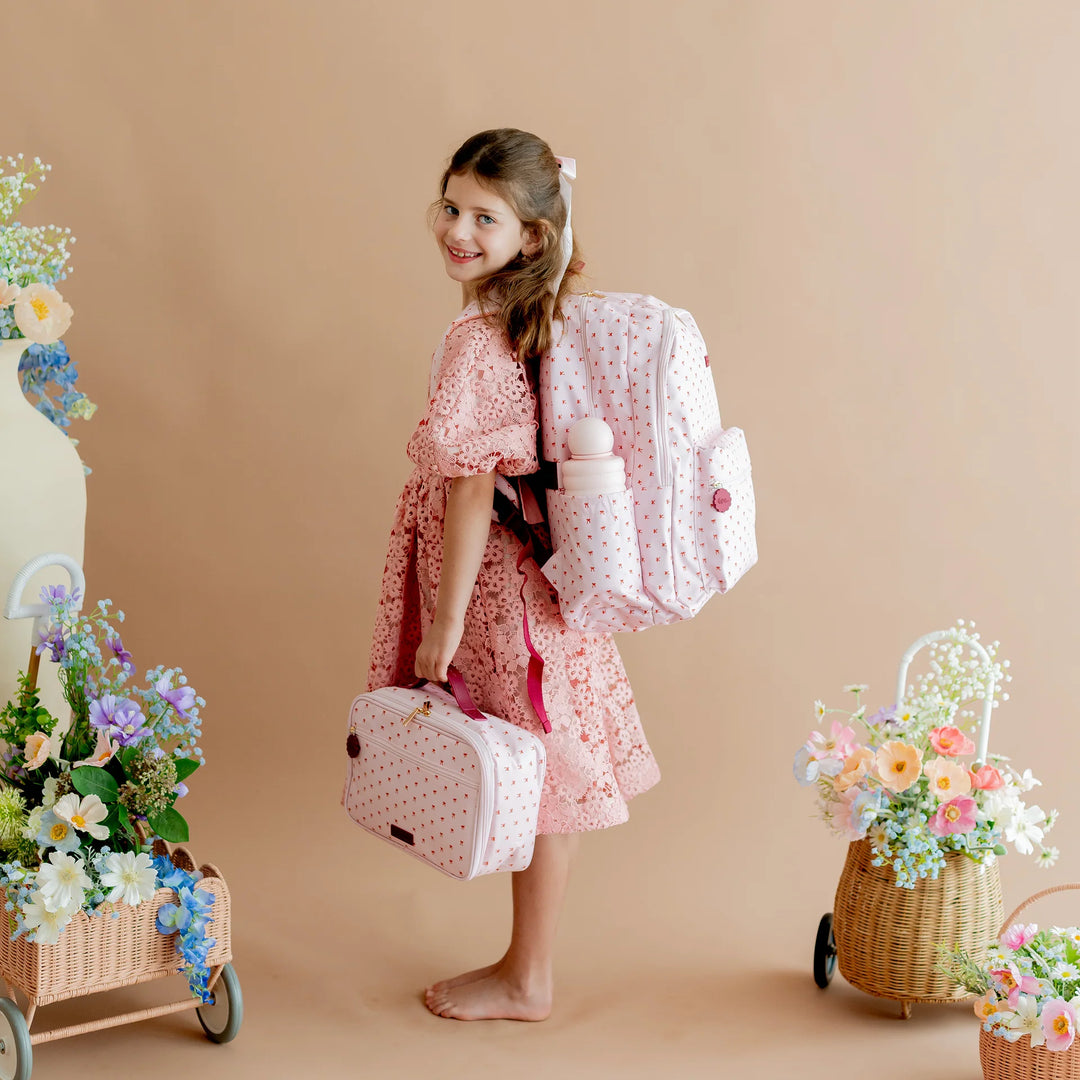 PRE-ORDER - Fox & Fallow Campus Backpack + Large Insulated Lunch Bag Bundle - French Bows