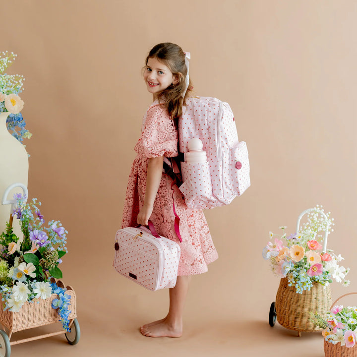 PRE-ORDER - Fox & Fallow Campus Backpack + Large Insulated Lunch Bag Bundle - French Bows