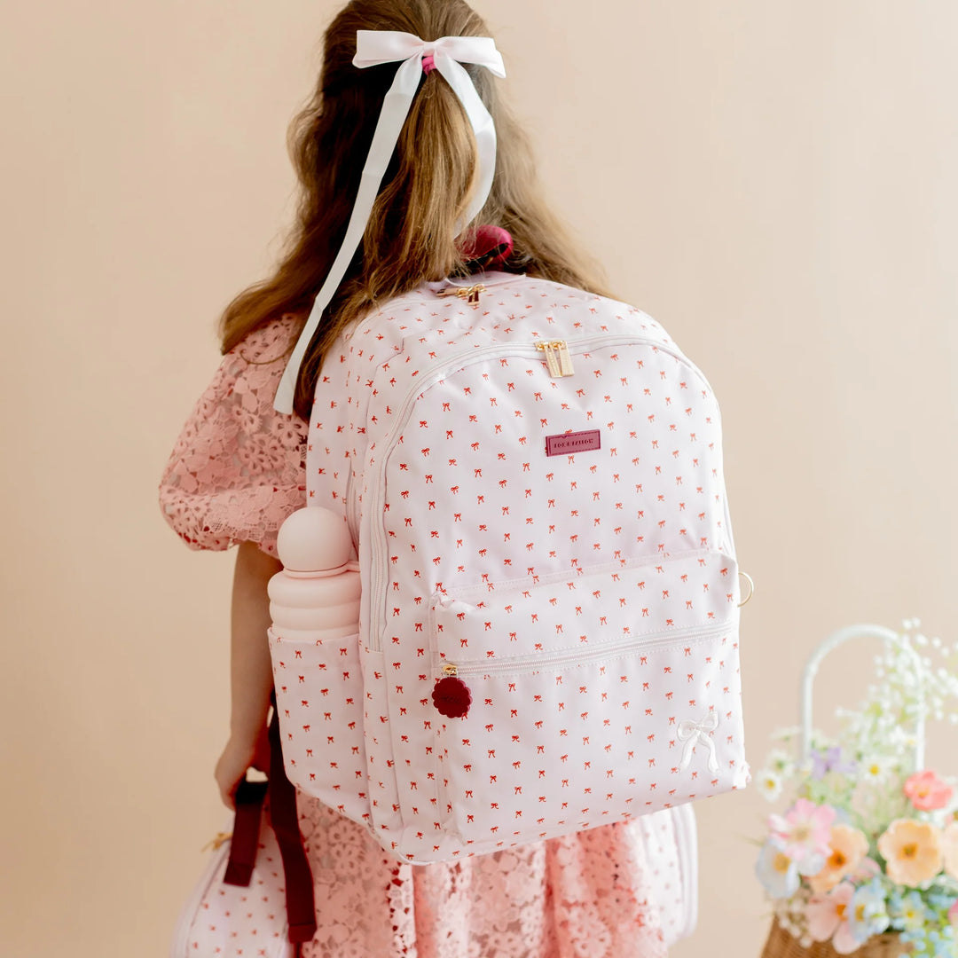 PRE-ORDER - Fox & Fallow Campus Backpack + Large Insulated Lunch Bag Bundle - French Bows