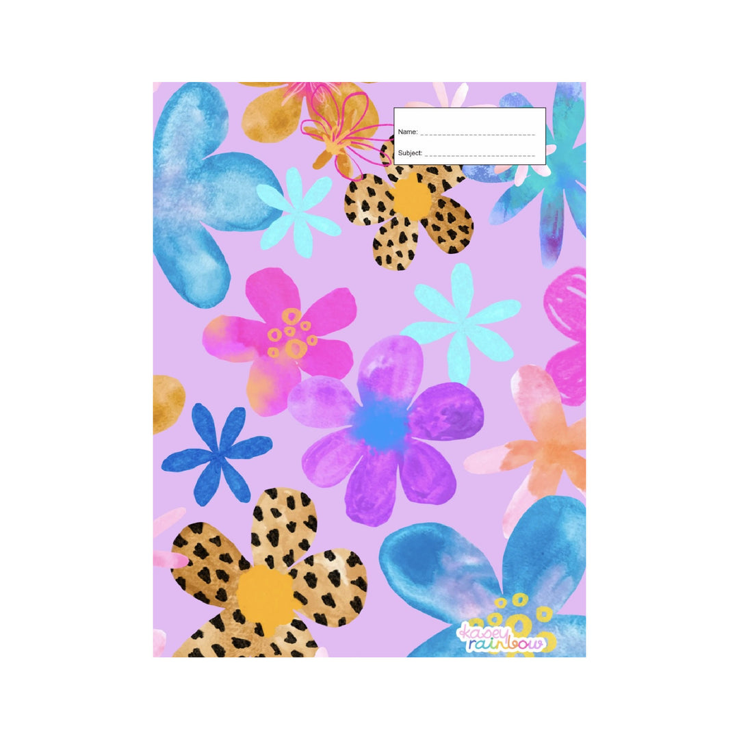 Got It Covered Book Cover A4 - Kasey Rainbow Mauve Meadow