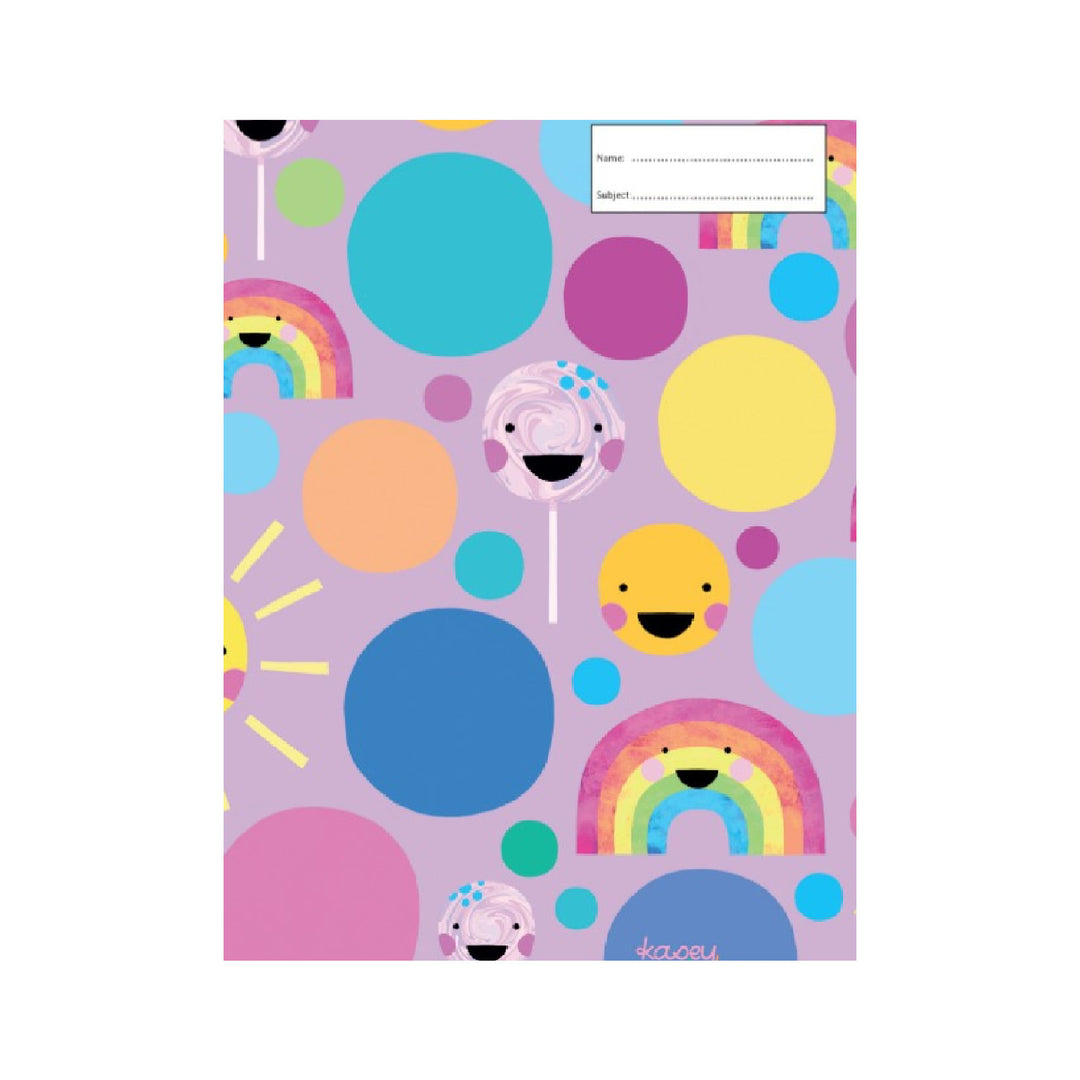 Got It Covered Book Cover A4 - Kasey Rainbow Sunshine & Lollipops