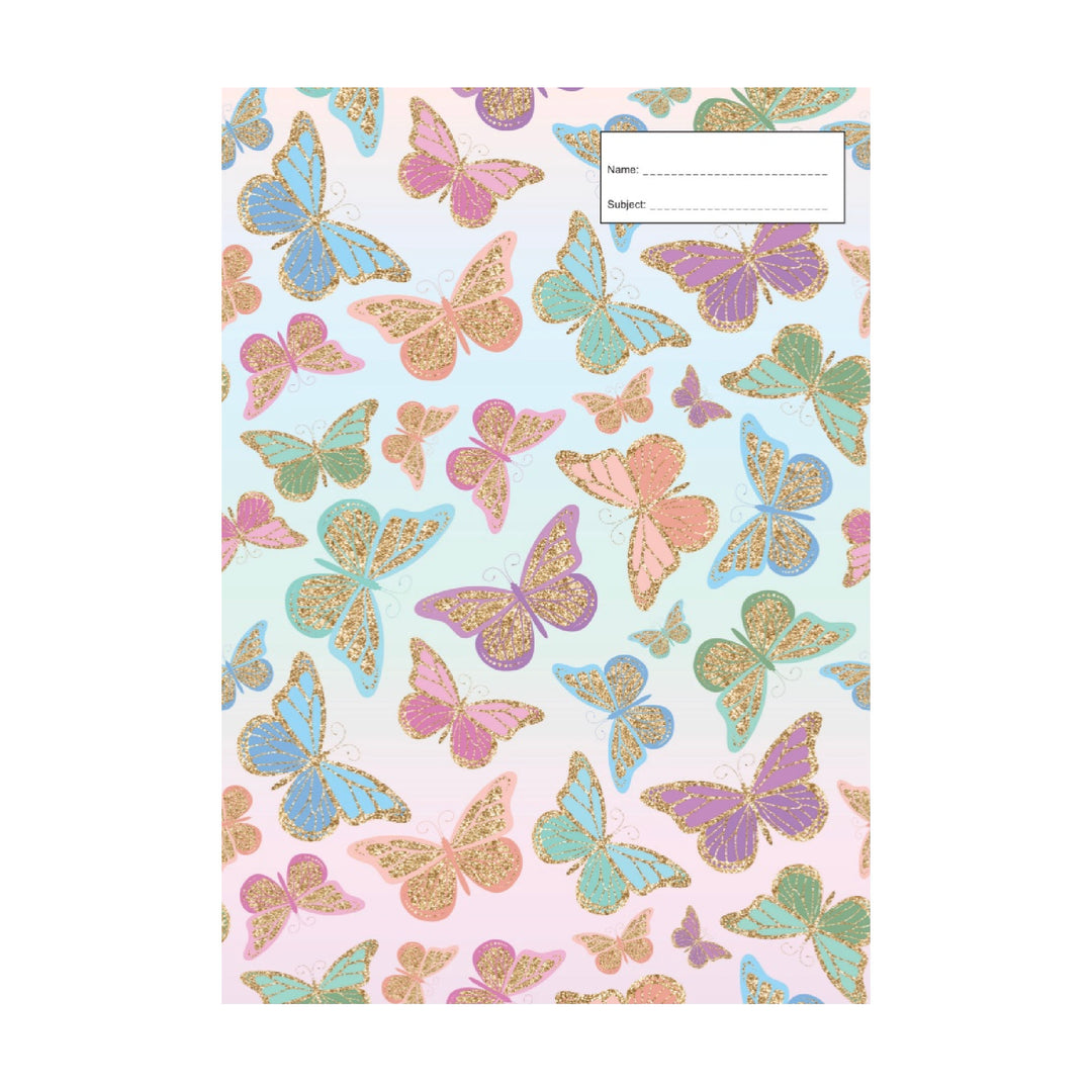 Got It Covered Book Cover A4 - Glitter Butterfly