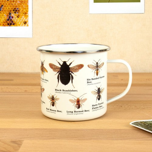 Bee Enamel Mug