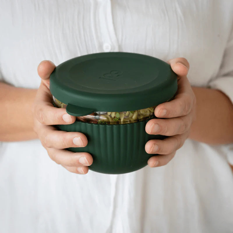 Seed & Sprout Glass Lunch Bowl - Moss