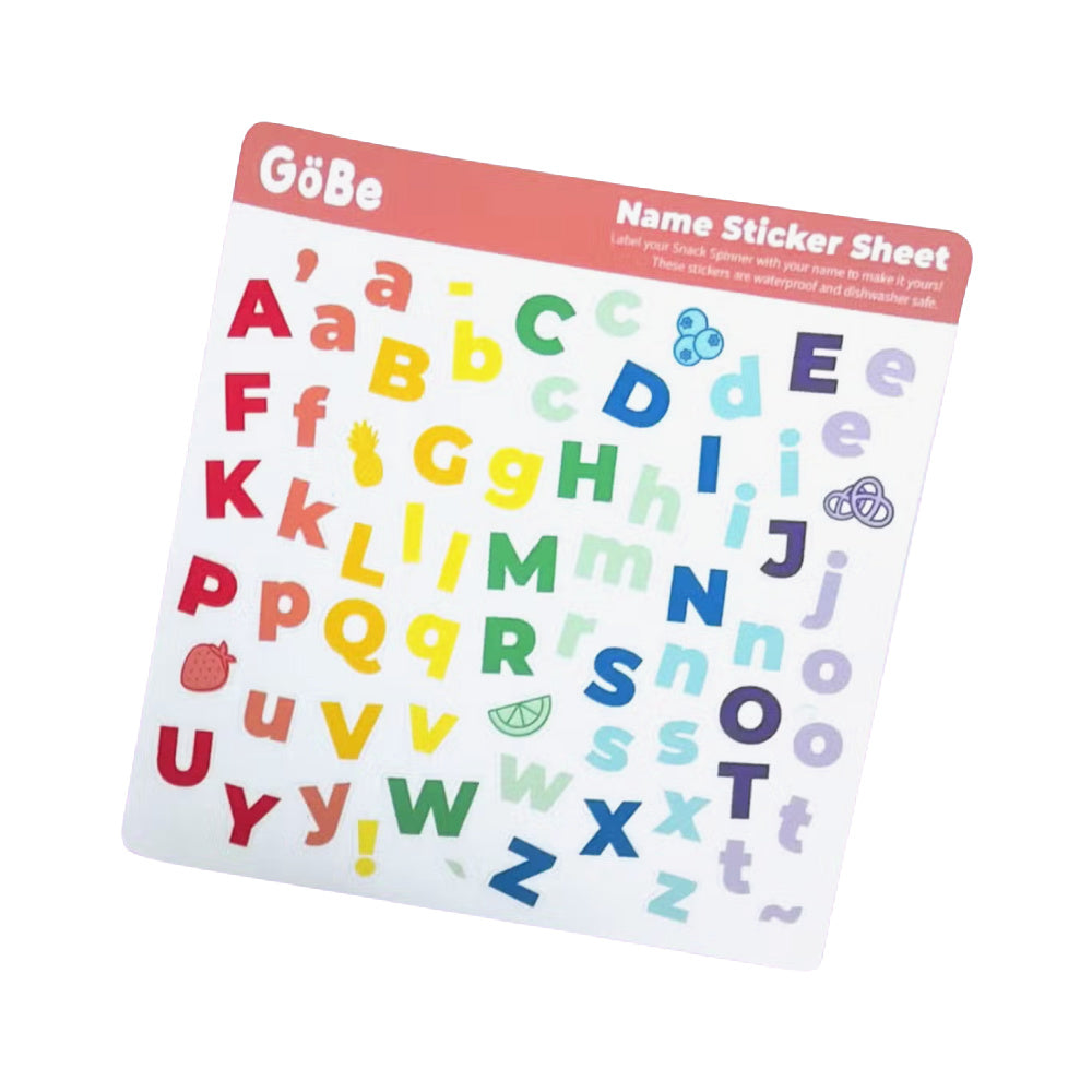 GoBe Alphabet Sticker Sheet