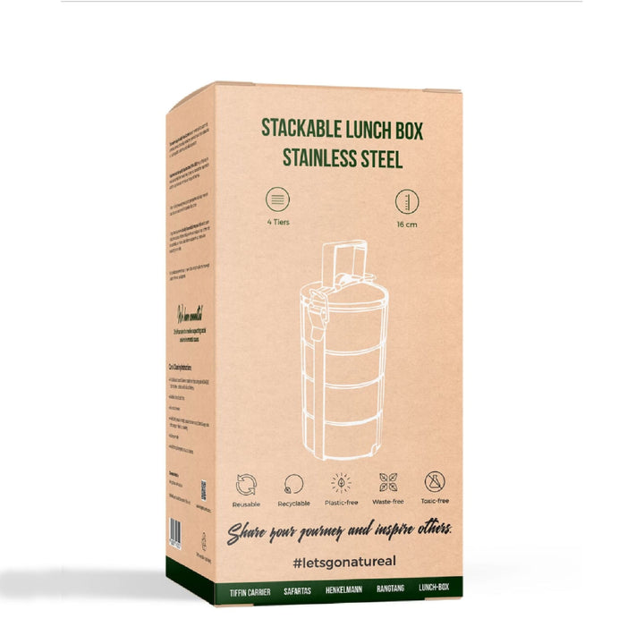 Goodly Gosh 4 Tier Stainless Steel Stackable Tiffin Lunch Box