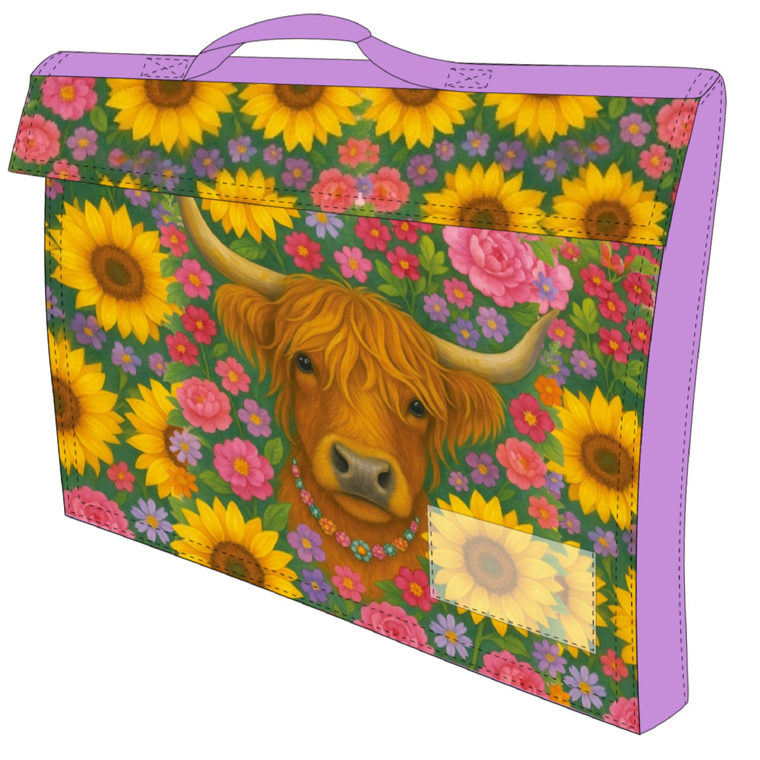 Got It Covered Book Bag - Highland Cow
