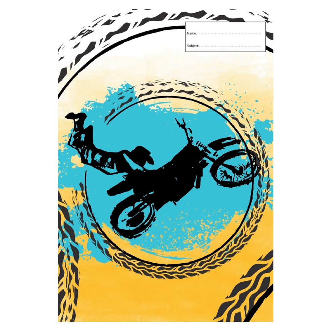 Got It Covered Book Cover Scrapbook - Moto Stuntman