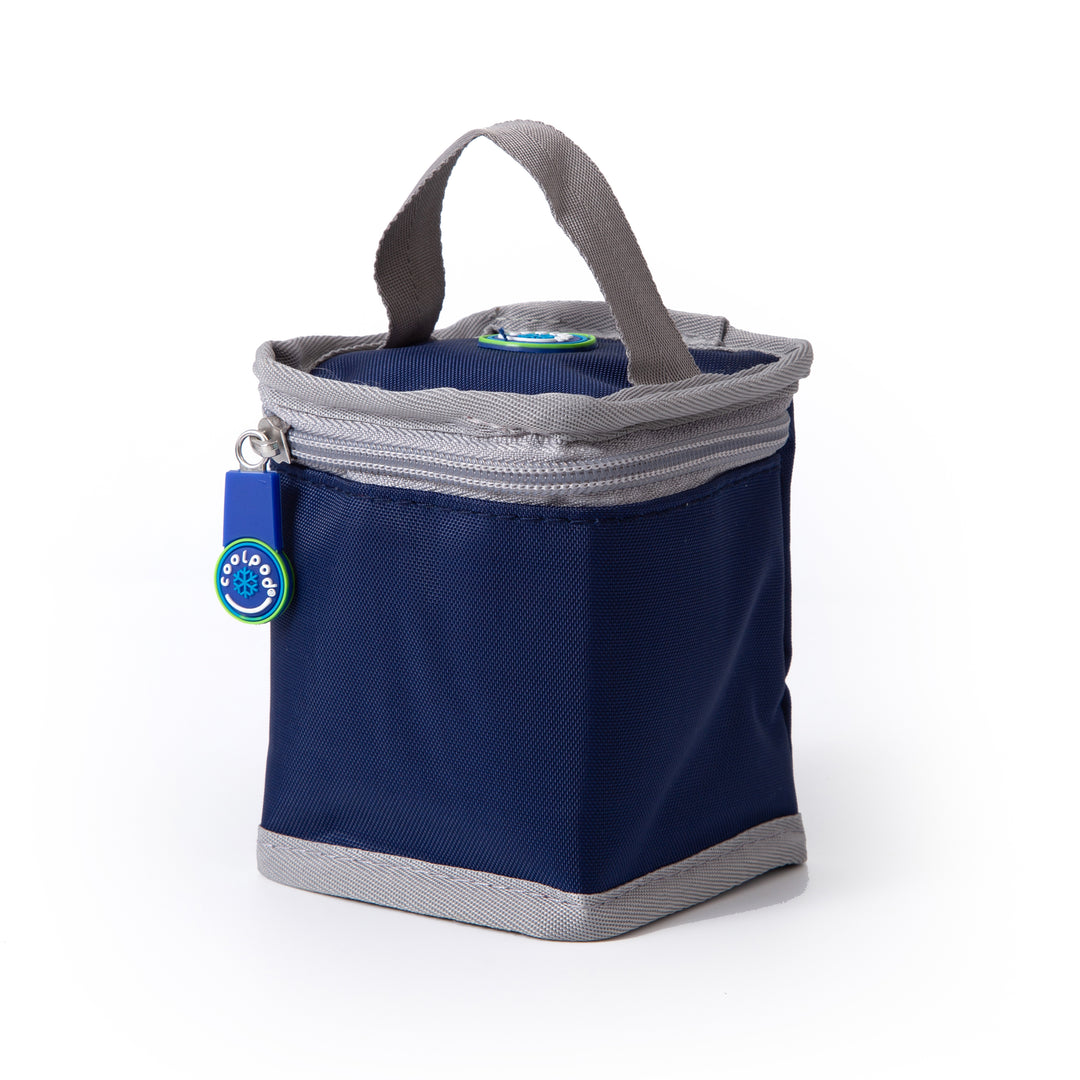 CoolPod Freezable Yoghurt Insulated Bag With Spoon - Navy