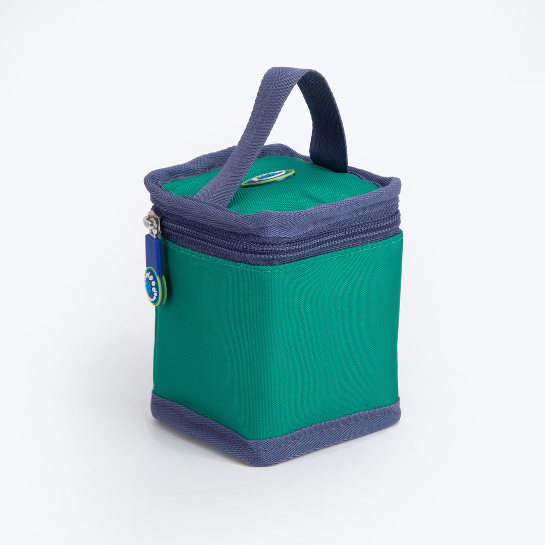 CoolPod Freezable Yoghurt Insulated Bag With Spoon - Mint Green/Blue