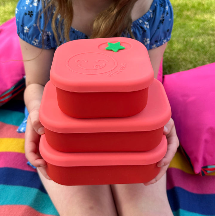 Pick Plates Silicone Bento Box - Red