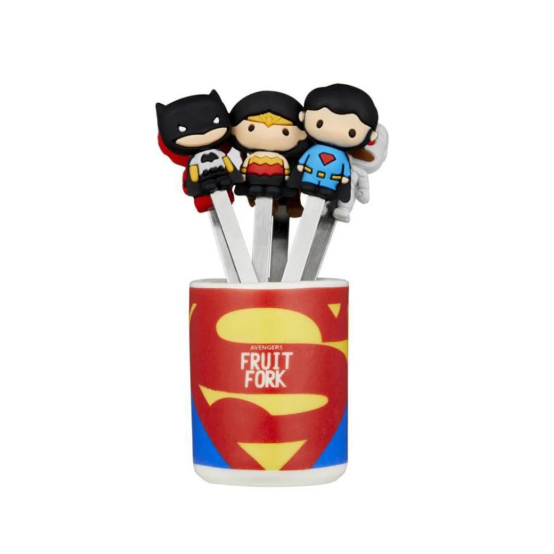 Mini Food Pick Forks - Justice League