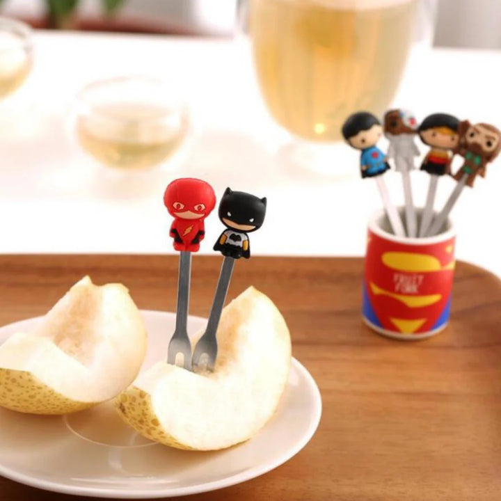 Mini Food Pick Forks - Justice League
