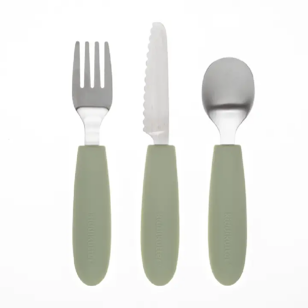 KiddiKutter Cutlery Set - Sage