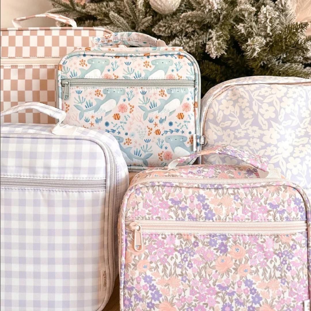 Kinnder JUNIOR Insulated Lunch Bag + Ice Pack - Caramel Check